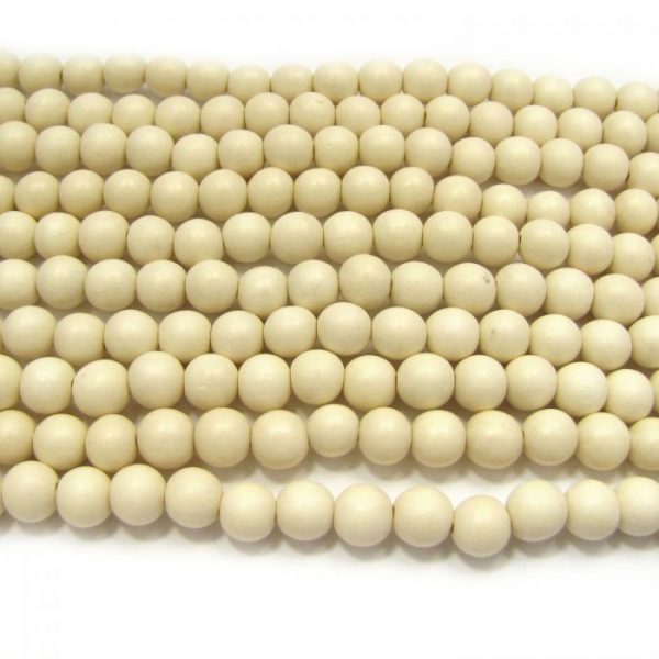 Natural Wood Rounds – White Wood | Country Beads