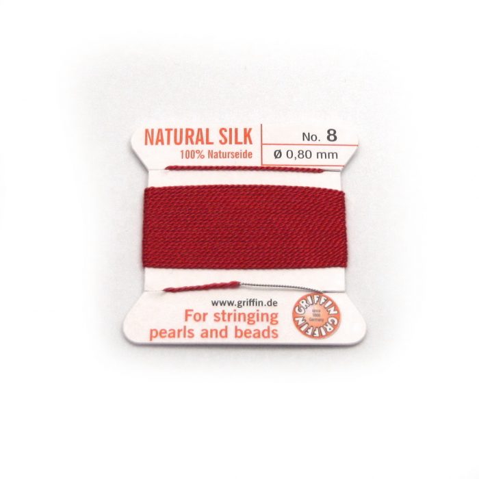 Silk Cord with Needle - Red