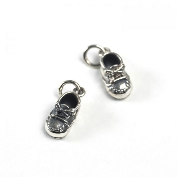 sterling silver baby shoe charm